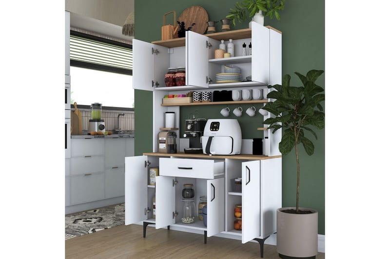 Flerfunktionsskåp Cerreta 177 Vit - Vit - Hus & renovering - Kök & bad - Kök & tvättstuga