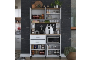 Flerfunktionsskåp Cerreta 179 Valnöt / Vit - Valnöt / Vit - Hus & renovering - Kök & bad - Kök & tvättstuga
