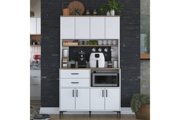 Flerfunktionsskåp Cerreta 179 Valnöt / Vit - Valnöt / Vit - Hus & renovering - Kök & bad - Kök & tvättstuga
