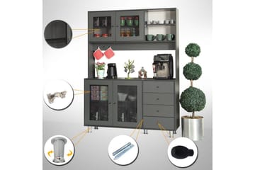 Flerfunktionsskåp Jatin Antracit - Antracit - Hus & renovering - Kök & bad - Kök & tvättstuga