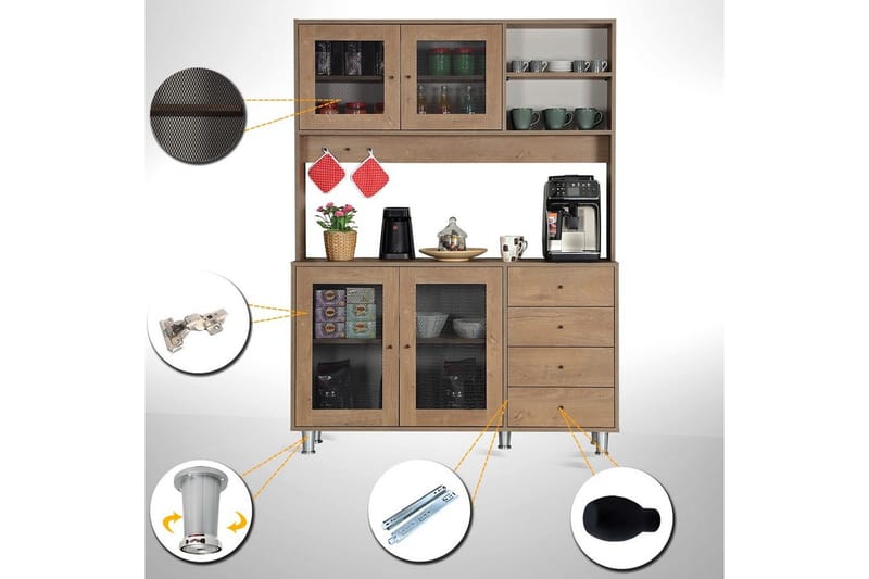 Flerfunktionsskåp Jatin Kaukasiskt ekträ - Kaukasiskt ekträ - Hus & renovering - Kök & bad - Kök & tvättstuga
