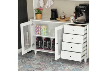 Flerfunktionsskåp Jatin Vit - Vit - Hus & renovering - Kök & bad - Kök & tvättstuga