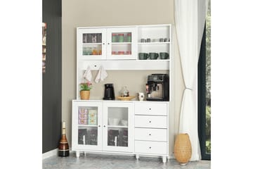 Flerfunktionsskåp Jatin Vit - Vit - Hus & renovering - Kök & bad - Kök & tvättstuga