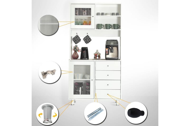 Flerfunktionsskåp Periorport Vit - Vit - Hus & renovering - Kök & bad - Kök & tvättstuga