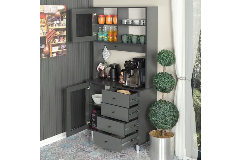 Flerfunktionsskåp Periorport Antracit - Antracit - Hus & renovering - Kök & bad - Kök & tvättstuga