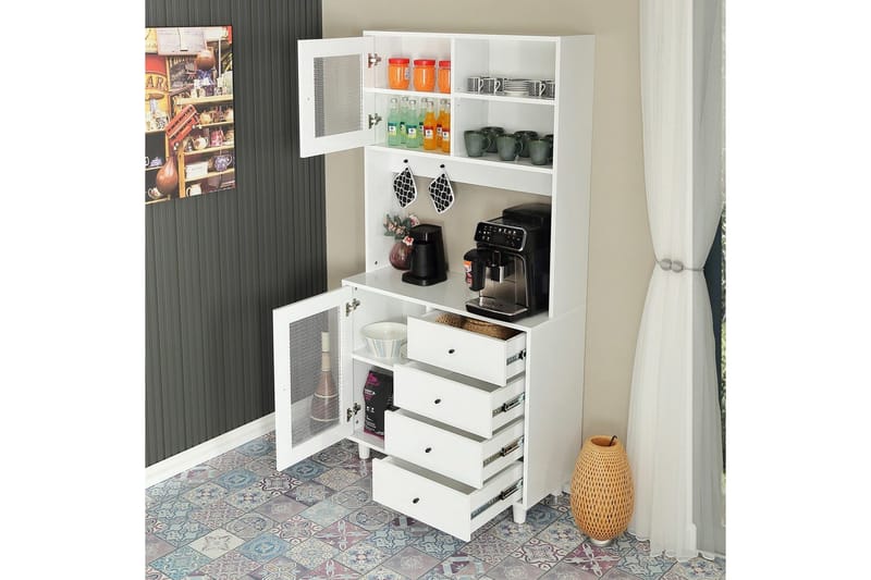Flerfunktionsskåp Periorport Vit - Vit - Hus & renovering - Kök & bad - Kök & tvättstuga