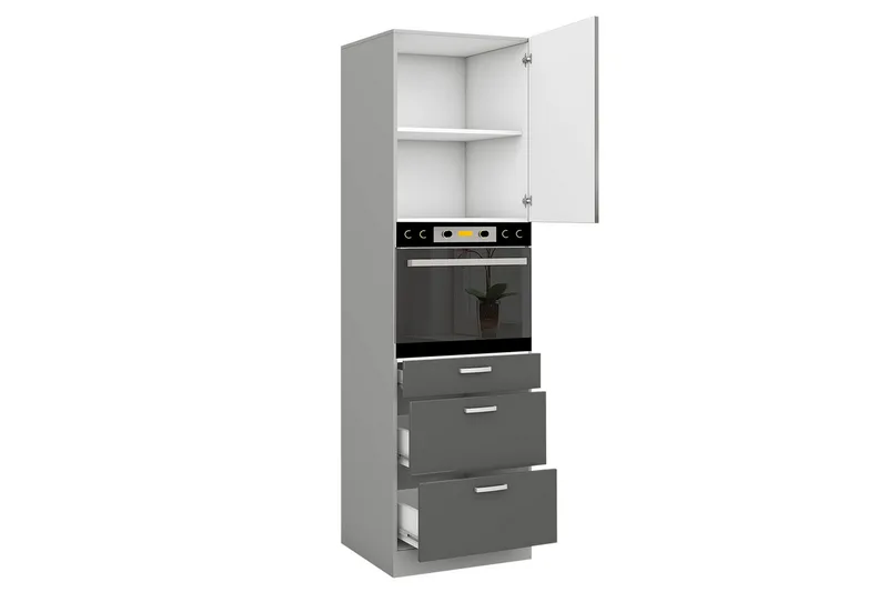 Grey Köksskåp 60x57x210 cm - Grå/Vit - Hus & renovering - Kök & bad - Kök & tvättstuga