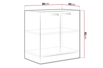 Grey Skåp med dörrar 80x60x82 cm - Grå - Hus & renovering - Kök & bad - Kök & tvättstuga