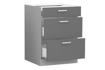 Grey Skåp med lådor 60x52x82 cm - Grå - Hus & renovering - Kök & bad - Kök & tvättstuga