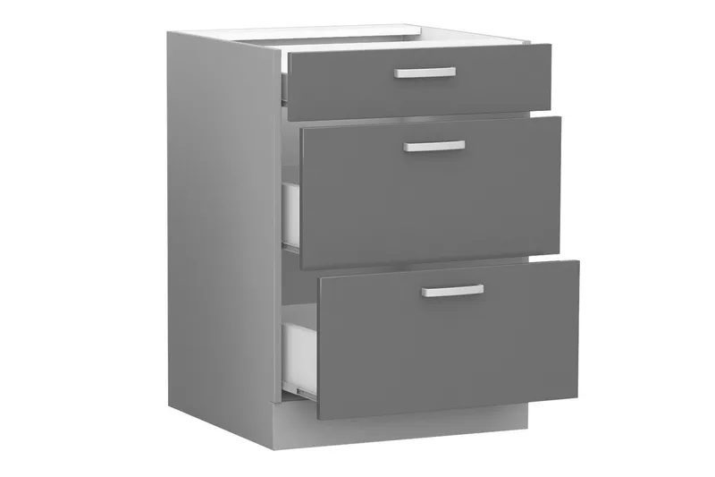Grey Skåp med lådor 60x52x82 cm - Grå - Hus & renovering - Kök & bad - Kök & tvättstuga