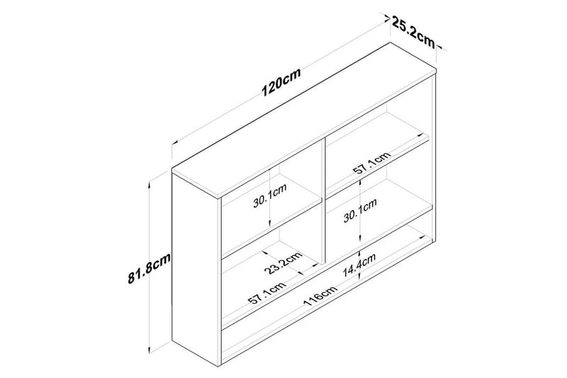 Heba Tv-skåp 120 cm - Vit - Hus & renovering - Kök & bad - Kök & tvättstuga
