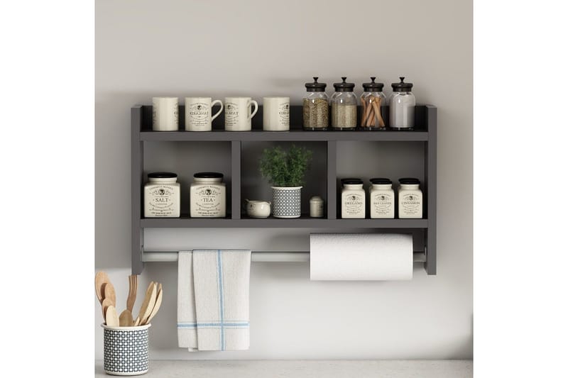 Hyllor Homitis Harlee Hylla 63,6x14,6 cm Antracit - Antracit - Hus & renovering - Kök & bad - Kök & tvättstuga