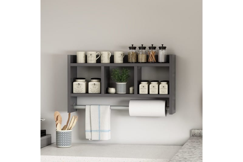 Hyllor Homitis Harlee Hylla 63,6x14,6 cm Antracit - Antracit - Hus & renovering - Kök & bad - Kök & tvättstuga