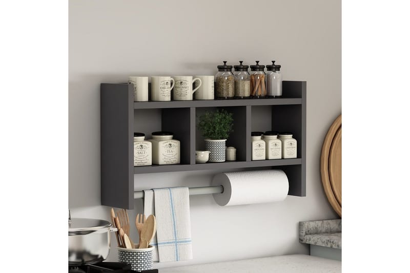 Hyllor Homitis Harlee Hylla 63,6x14,6 cm Antracit - Antracit - Hus & renovering - Kök & bad - Kök & tvättstuga