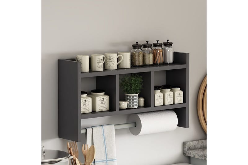 Hyllor Homitis Harlee Hylla 63,6x14,6 cm Antracit - Antracit - Hus & renovering - Kök & bad - Kök & tvättstuga