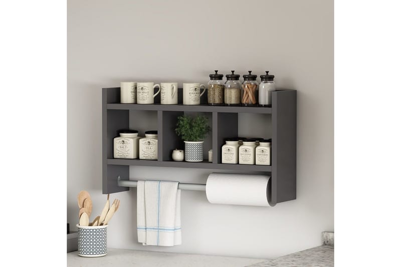Hyllor Homitis Harlee Hylla 63,6x14,6 cm Antracit - Antracit - Hus & renovering - Kök & bad - Kök & tvättstuga