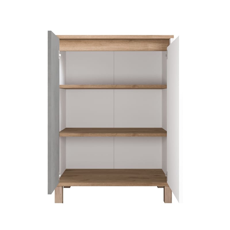 Avero Multifunktionsskåp 69,7x97x40 cm - Vit ek grå - Hus & renovering - Kök & bad - Kök & tvättstuga