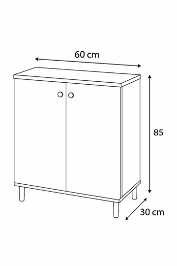 Belvo Multifunktionsskåp 60x85x30 cm - Vit - Hus & renovering - Kök & bad - Kök & tvättstuga