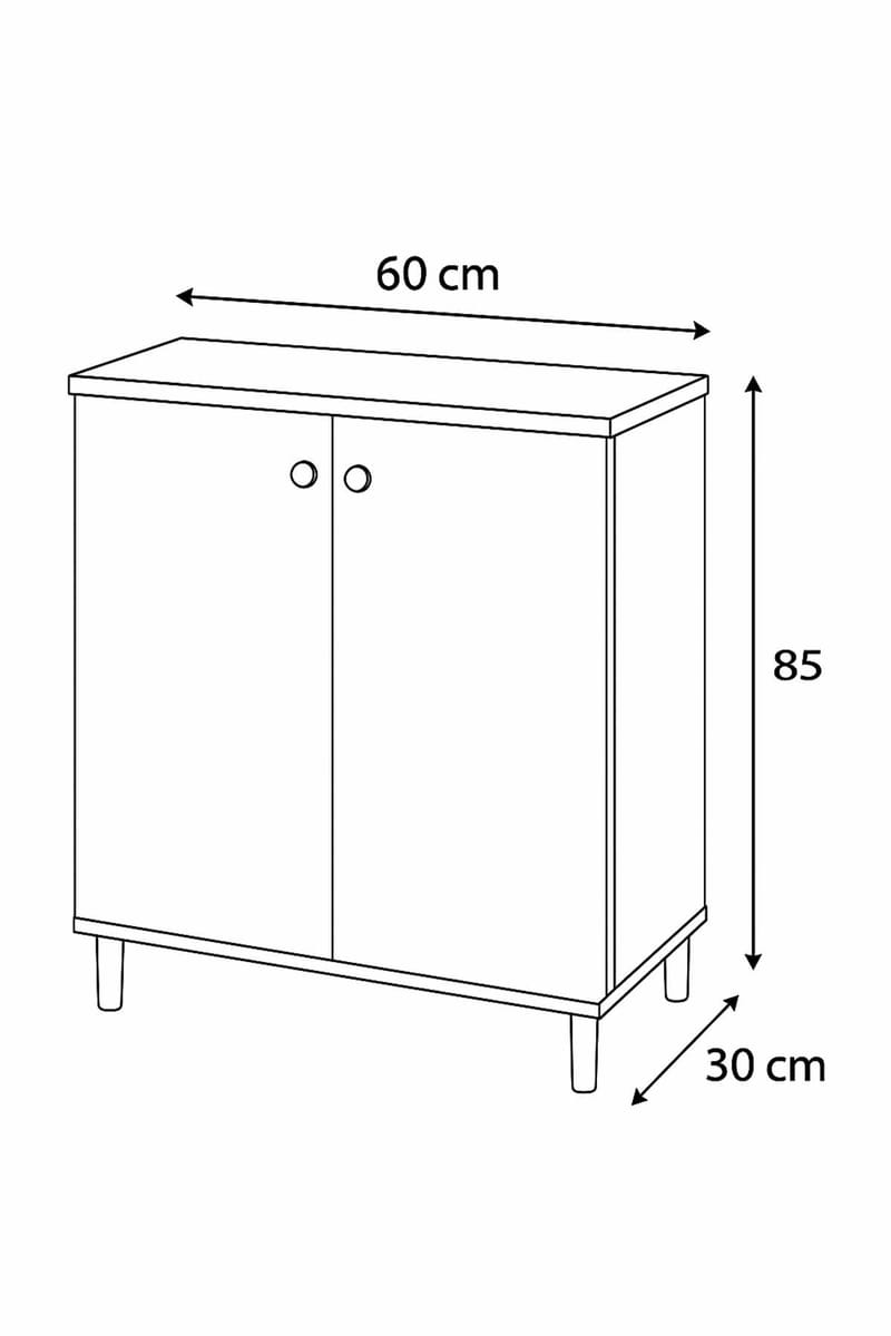 Belvo Multifunktionsskåp 60x85x30 cm - Vit - Hus & renovering - Kök & bad - Kök & tvättstuga