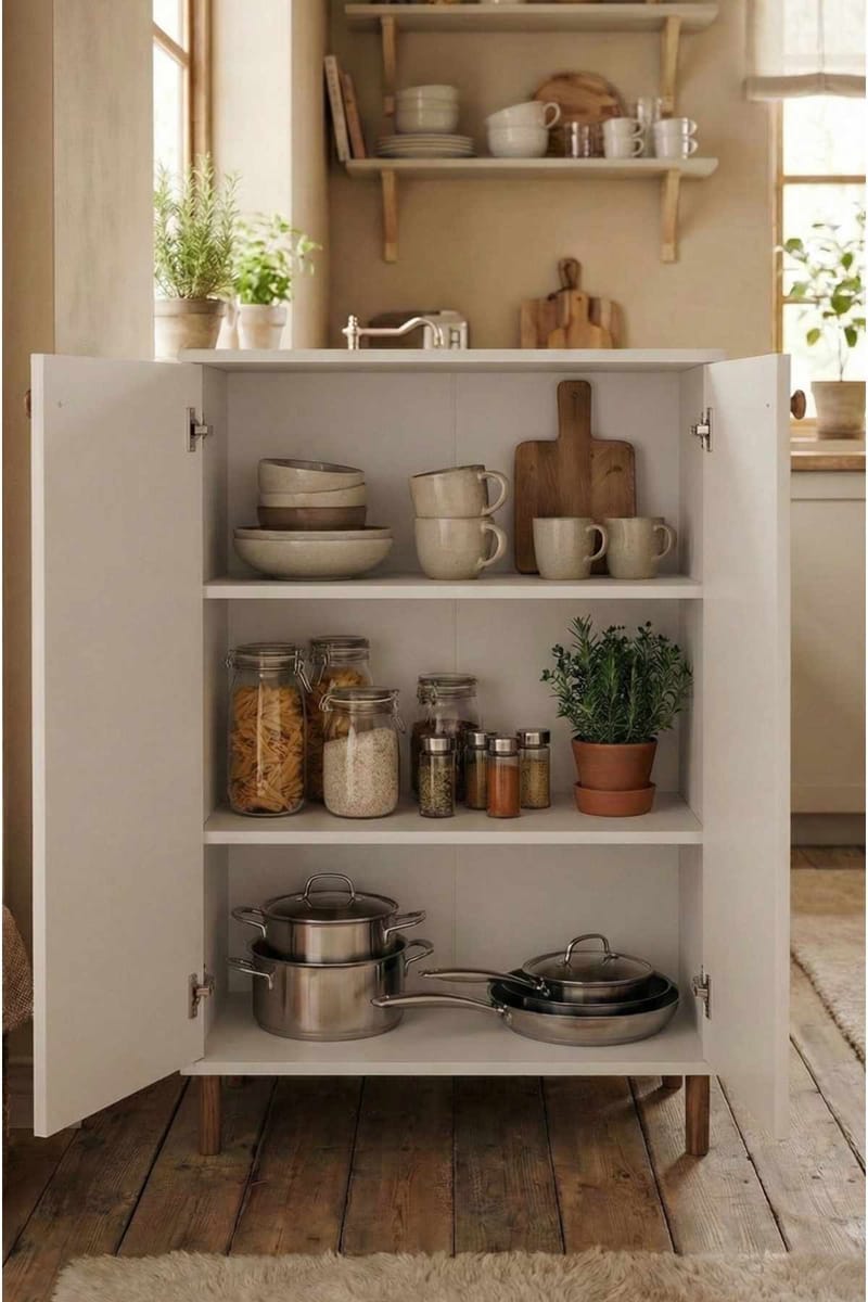 Belvo Multifunktionsskåp 60x85x30 cm - Vit - Hus & renovering - Kök & bad - Kök & tvättstuga