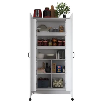 Bralen Multifunktionsskåp 90x180x42 cm - Vit - Hus & renovering - Kök & bad - Kök & tvättstuga