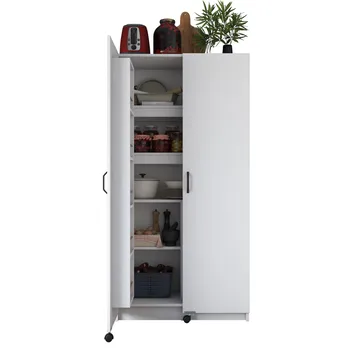 Bralen Multifunktionsskåp 90x180x42 cm - Vit - Hus & renovering - Kök & bad - Kök & tvättstuga
