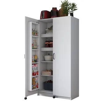 Bralen Multifunktionsskåp 90x180x42 cm - Vit - Hus & renovering - Kök & bad - Kök & tvättstuga