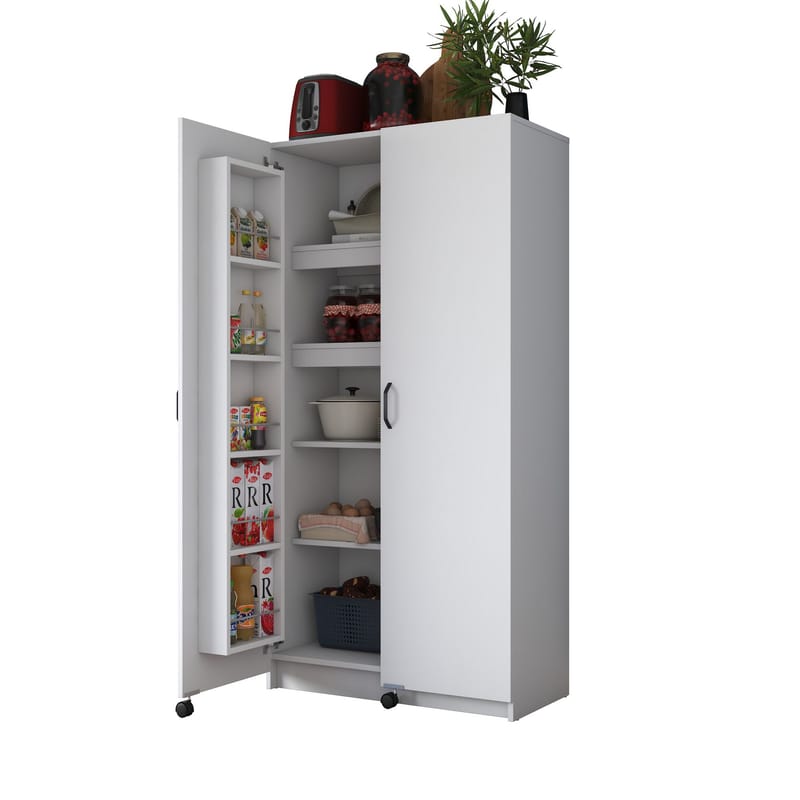 Bralen Multifunktionsskåp 90x180x42 cm - Vit - Hus & renovering - Kök & bad - Kök & tvättstuga