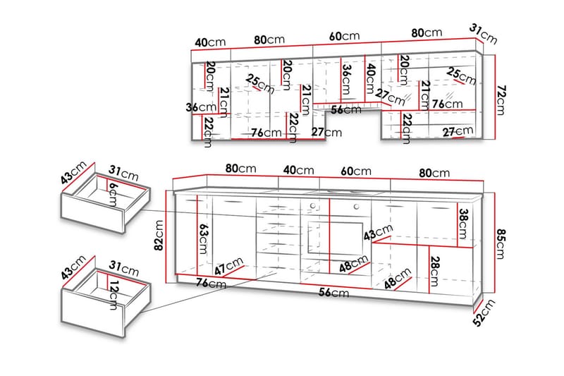 Chamonix Köksmöbel - Vit - Hus & renovering - Kök & bad - Kök & tvättstuga - Köksmöbler