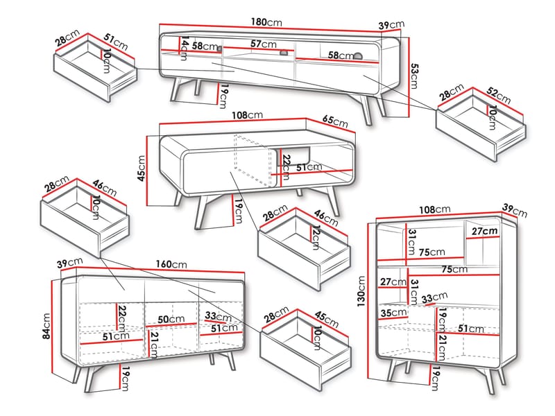 Corvan Möbelset för Vardagsrum - Hus & renovering - Kök & bad - Kök & tvättstuga - Köksmöbler