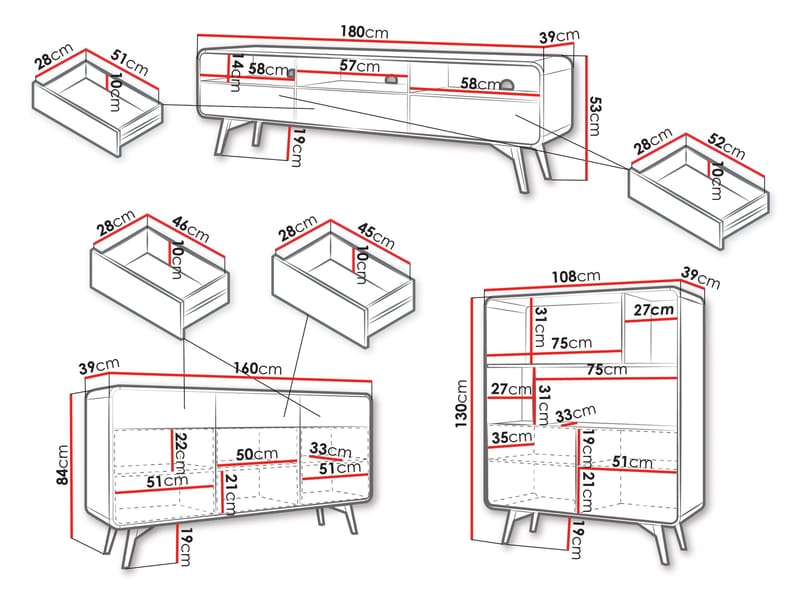 Corvan Möbelset för Vardagsrum - Hus & renovering - Kök & bad - Kök & tvättstuga - Köksmöbler