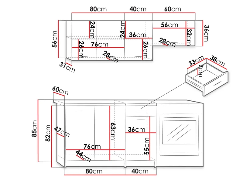 Crawley köksset - Kashmir, svart - Hus & renovering - Kök & bad - Kök & tvättstuga - Bänkskiva & köksbänk