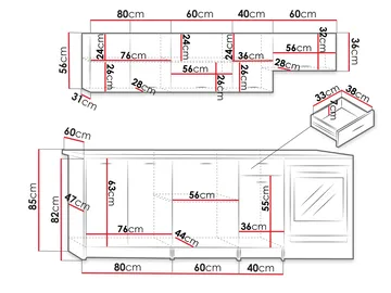 Crawley köksset - Svart, valnöt - Hus & renovering - Kök & bad - Kök & tvättstuga - Bänkskiva & köksbänk