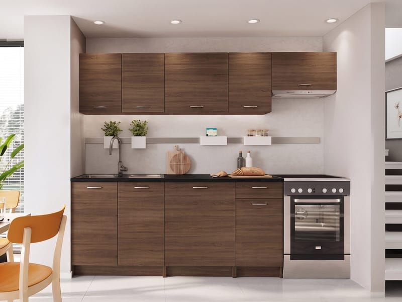 Crawley köksset - Svart, valnöt - Hus & renovering - Kök & bad - Kök & tvättstuga - Bänkskiva & köksbänk