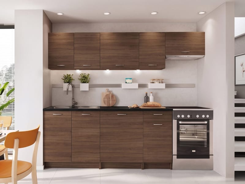 Crawley köksset - Svart, valnöt - Hus & renovering - Kök & bad - Kök & tvättstuga - Bänkskiva & köksbänk