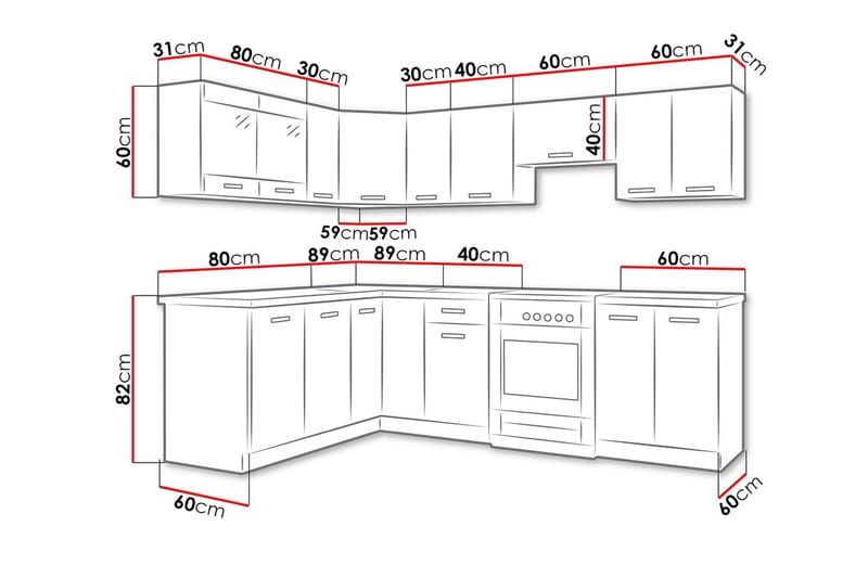 Dave Köksmöbelset - Vit|Ek - Hus & renovering - Kök & bad - Kök & tvättstuga - Köksmöbler