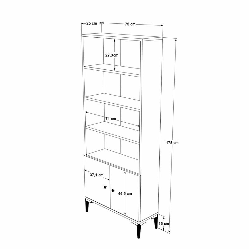 Fenvik Multifunktionsskåp 75x178x25 cm - Valnöt - Hus & renovering - Kök & bad - Kök & tvättstuga