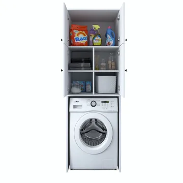 Fenvik Tvättmaskinsskåp 65x193,6x62,5 cm - Vit - Hus & renovering - Kök & bad - Kök & tvättstuga