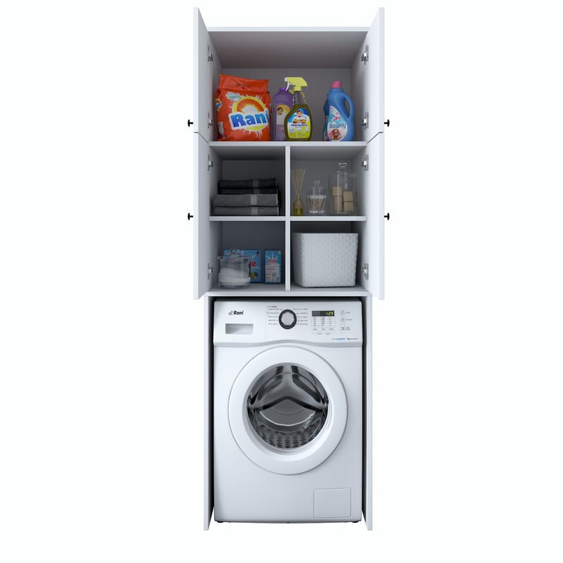 Fenvik Tvättmaskinsskåp 65x193,6x62,5 cm - Vit - Hus & renovering - Kök & bad - Kök & tvättstuga