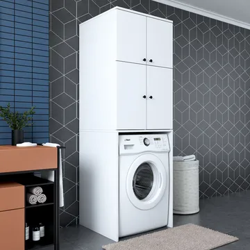 Fenvik Tvättmaskinsskåp 65x193,6x62,5 cm - Vit - Hus & renovering - Kök & bad - Kök & tvättstuga