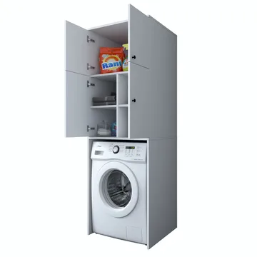 Fenvik Tvättmaskinsskåp 65x193,6x62,5 cm - Vit - Hus & renovering - Kök & bad - Kök & tvättstuga