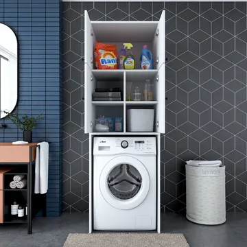 Fenvik Tvättmaskinsskåp 65x193,6x62,5 cm - Vit - Hus & renovering - Kök & bad - Kök & tvättstuga