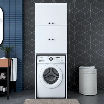 Fenvik Tvättmaskinsskåp 65x193,6x62,5 cm - Vit - Hus & renovering - Kök & bad - Kök & tvättstuga