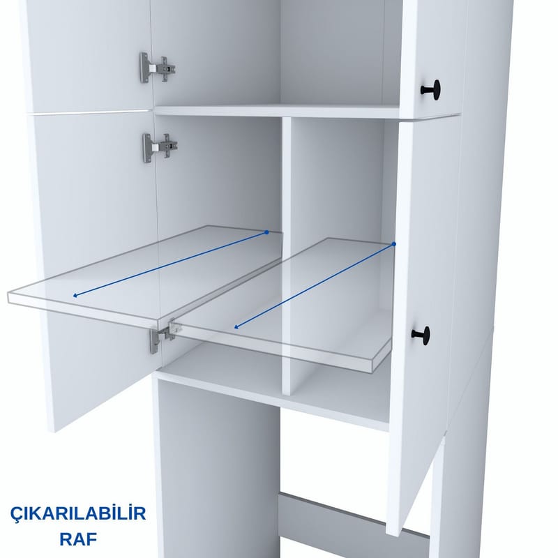 Fenvik Tvättmaskinsskåp 65x193,6x62,5 cm - Vit - Hus & renovering - Kök & bad - Kök & tvättstuga
