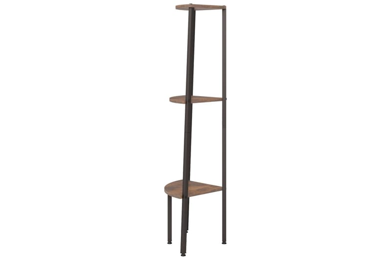 beBasic Hörnhylla 3 hyllplan mörkbrun och svart 45,5x31,5x120 cm - Brown - Förvaring - Hylla - Hörnhylla