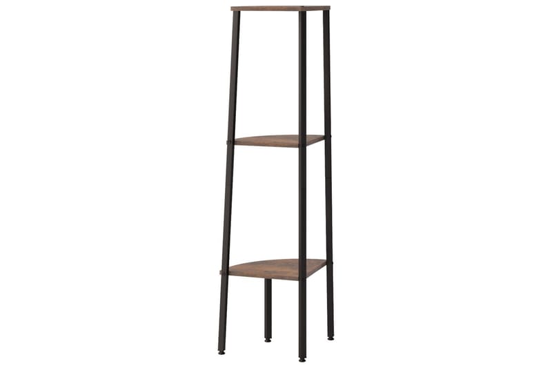 beBasic Hörnhylla 3 hyllplan mörkbrun och svart 45,5x31,5x120 cm - Brown - Förvaring - Hylla - Hörnhylla
