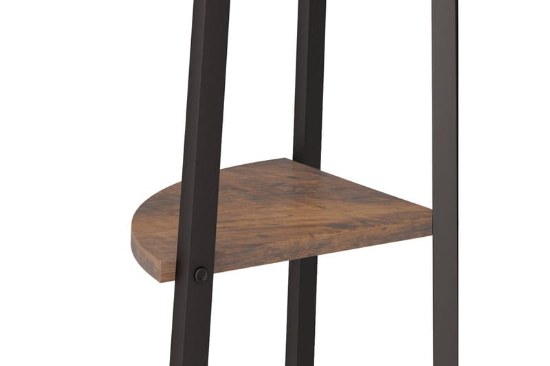 beBasic Hörnhylla 3 hyllplan mörkbrun och svart 45,5x31,5x120 cm - Brown - Förvaring - Hylla - Hörnhylla