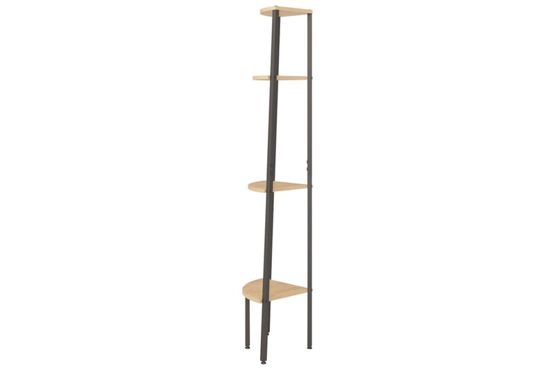 beBasic Hörnhylla 4 hyllplan ljusbrun och svart 45,5x31,5x150 cm - Brown - Förvaring - Hylla - Hörnhylla