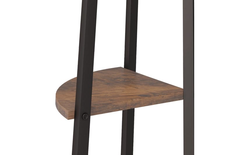 beBasic Hörnhylla 4 hyllplan mörkbrun och svart 45,5x31,5x150 cm - Brown - Förvaring - Hylla - Hörnhylla