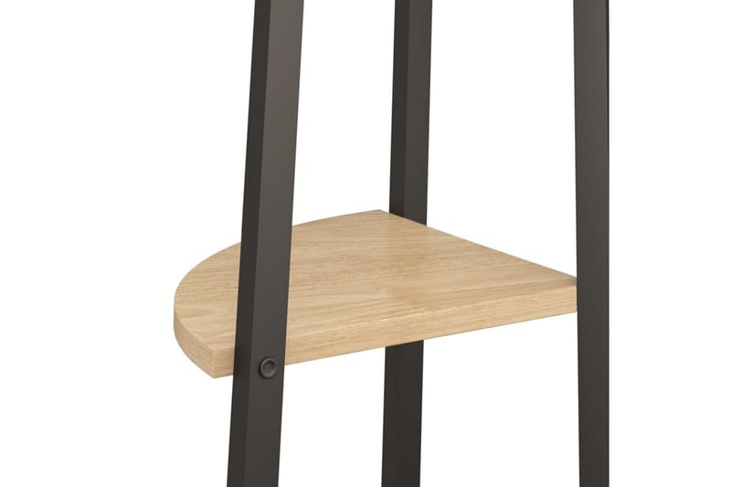 beBasic Hörnhylla 5 hyllplan ljusbrun och svart 45,5x31,5x180 cm - Brown - Förvaring - Hylla - Hörnhylla